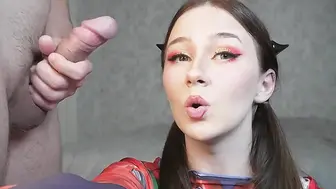 欧美大妞挑战极品舌功，第一视角超近景口交卖力吃屌女上位销魂玩弄后入打桩