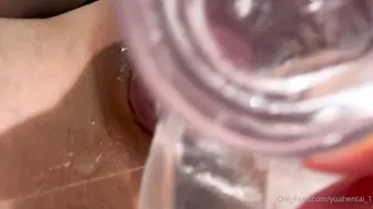 水晶棒自慰都可以看到阴道了