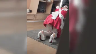 【悠米】《深夜的家政女仆》上篇_深夜被主人推倒的女仆～是萌妹哟，皮肤嫩的稍微绑一下就红了，但不会因为这样就心软的，一边听着她的